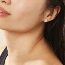 Histoire d'Or Boucles D'oreilles Puces Argent Blanc Tricoria Oxydes De Zirconium Clearance