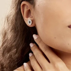 Histoire d'Or Boucles D'oreilles Puces Argent Blanc Winston Oxydes De Zirconium Outlet