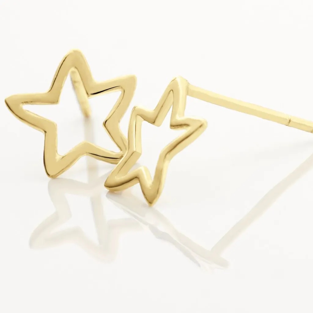 Histoire d'Or Boucles D'oreilles Puces Alphonsine Etoile De Mer or jaune Clearance