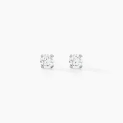 Histoire d'Or Boucles D'oreilles Puces Aphrodite or blanc diamant