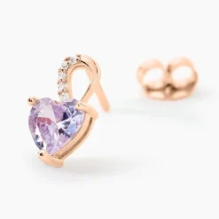 Histoire d'Or Boucles D'oreilles Puces Atieno Argent Rose Oxyde De Zirconium argent rose oxyde lavande New
