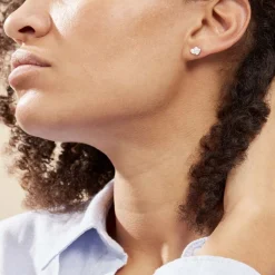 Histoire d'Or Boucles D'oreilles Puces Argent Blanc Dounyo Oxydes De Zirconium Best