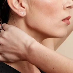 Histoire d'Or Boucles D'oreilles Puces Astre Precieux Argent Blanc Oxyde Best