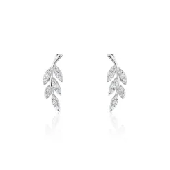 Histoire d'Or Boucles D'oreilles Puces Alma Argent Blanc Oxyde De Zirconium Hot