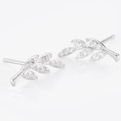 Histoire d'Or Boucles D'oreilles Puces Alma Argent Blanc Oxyde De Zirconium Hot