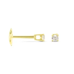 Histoire d'Or Boucles D'oreilles Puces Aphrodite or jaune diamant