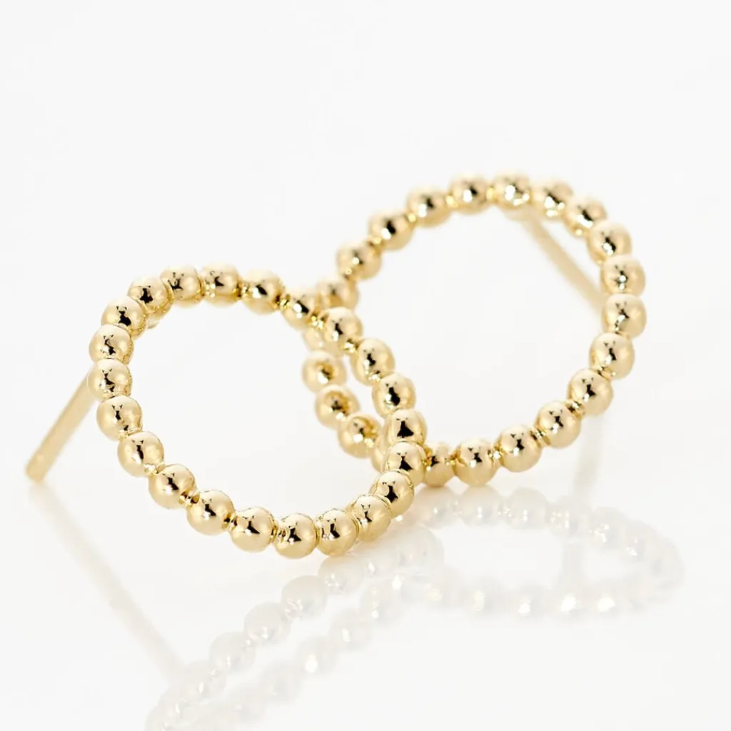 Histoire d'Or Boucles D'oreilles Puces Abigael Plaqué Or Jaune Sale