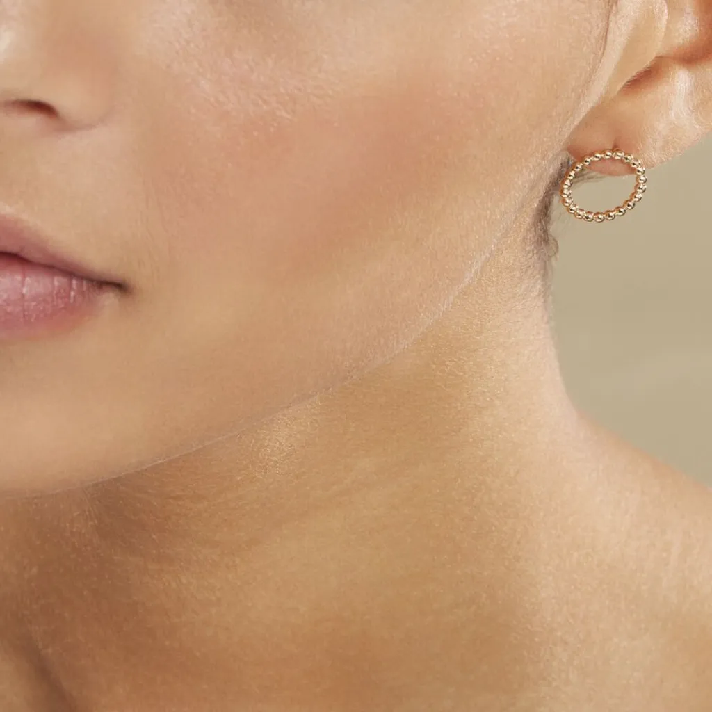 Histoire d'Or Boucles D'oreilles Puces Abigael Plaqué Or Jaune Sale