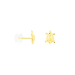 Histoire d'Or Boucles D'oreilles Puces Almahae Tortue Or Jaune New