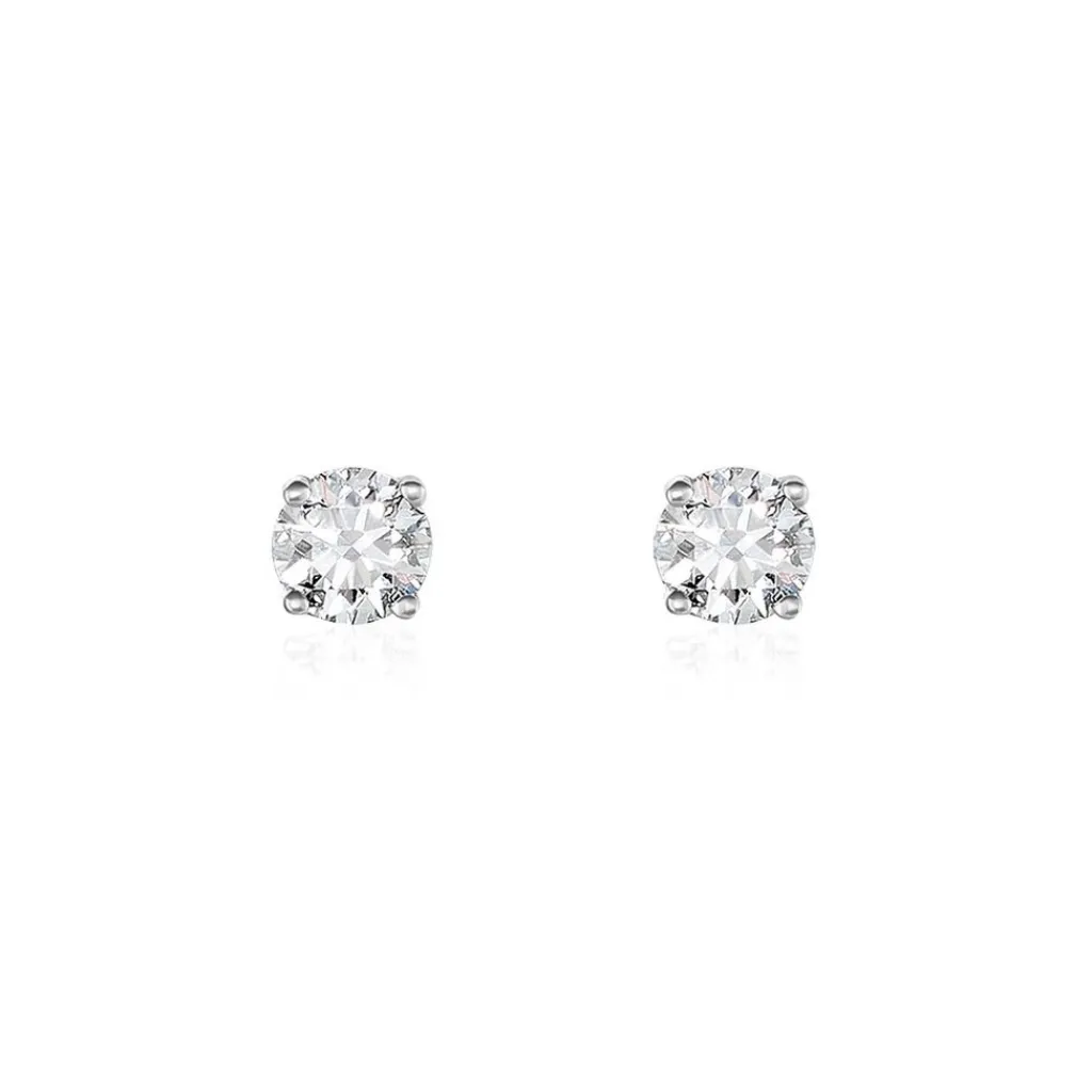 Histoire d'Or Boucles D'oreilles Puces Aphrodite or blanc diamant Clearance