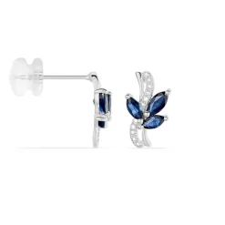 Histoire d'Or Boucles D'oreilles Puces Angie Or Blanc Saphir Et Diamant Outlet