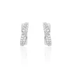 Histoire d'Or Boucles D'oreilles Puces Aglae Or Blanc Oxyde De Zirconium New