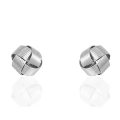 Histoire d'Or Boucles D'oreilles Puces Albanne Argent Blanc