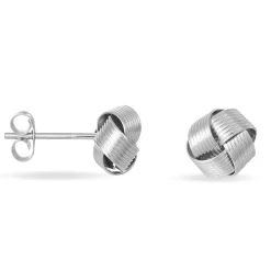 Histoire d'Or Boucles D'oreilles Puces Albanne Argent Blanc