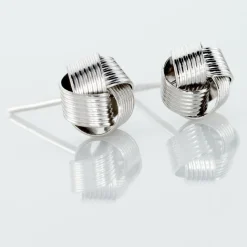 Histoire d'Or Boucles D'oreilles Puces Albanne Argent Blanc