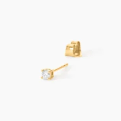 Histoire d'Or Boucles D'Oreilles Puces Aphrodite Or Jaune Diamant