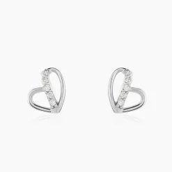 Histoire d'Or Boucles D'oreilles Puces Arika Argent Blanc Oxyde De Zirconium Hot