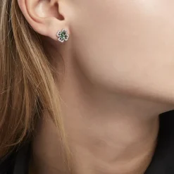 Histoire d'Or Boucles D'oreilles Puces Argent Blanc Deryn Verre Oxydes De Zirconium Sale