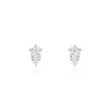 Histoire d'Or Boucles D'oreilles Puces Almira Argent Blanc Oxyde De Zirconium Sale