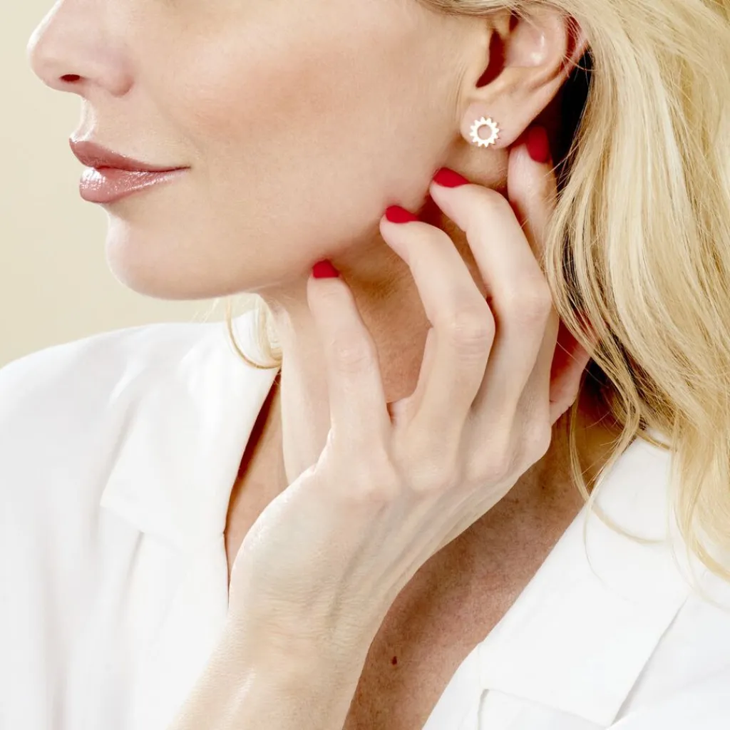 Histoire d'Or Boucles D'oreilles Puces Adelinda Plaqué Or Jaune Best