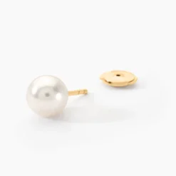 Histoire d'Or Boucles D'oreilles Puces Akoya Or Jaune Perle De Culture D'akoya