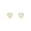 Histoire d'Or Boucles D'oreilles Puces Azalea C艙ur Or Jaune Nacre New