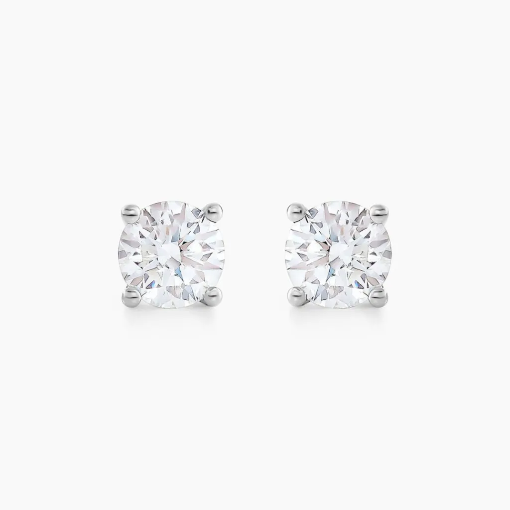 Histoire d'Or Boucles D'oreilles Puces Aphrodite or blanc diamant Online