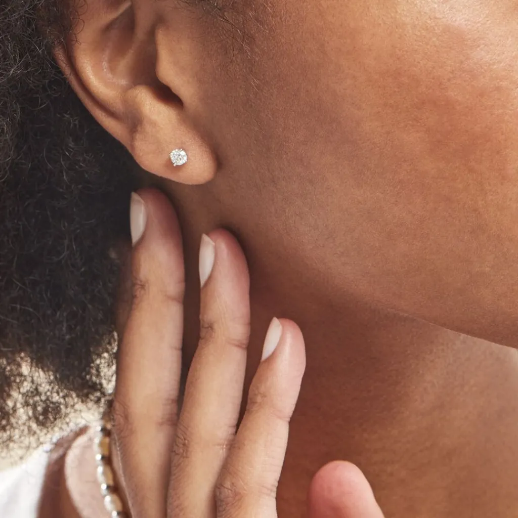 Histoire d'Or Boucles D'oreilles Puces Aphrodite or blanc diamant Online