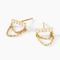 Histoire d'Or Boucles D'oreilles Puces Akilina Or Jaune Oxyde De Zirconium Sale