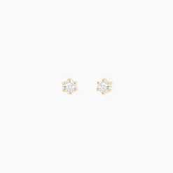 Histoire d'Or Boucles D'oreilles Puces Aconit Or Jaune Oxyde Outlet