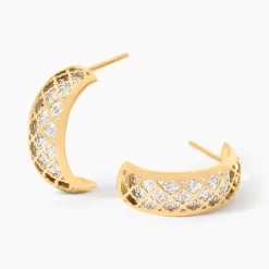 Histoire d'Or Boucles D'Oreilles Puces Adonijah Or Bicolore Outlet