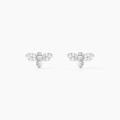 Histoire d'Or Boucles D'oreilles Puces Argent Blanc Bee Good Oxyde De Zirconium Online