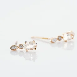 Histoire d'Or Boucles D'oreilles Puces Antonia Or Rose Morganite Et Diamant Clearance