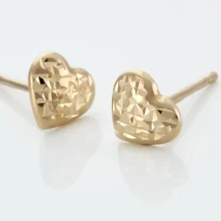 Histoire d'Or Boucles D'oreilles Puces Arisaema C艙ur Or Jaune
