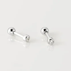 Histoire d'Or Boucles D'oreilles Puces Anani Argent Blanc Oxyde De Zirconium Discount