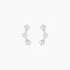 Histoire d'Or Boucles D'oreilles Puces Allegra Argent Blanc Oxyde De Zirconium Clearance