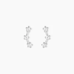 Histoire d'Or Boucles D'oreilles Puces Allegra Argent Blanc Oxyde De Zirconium Clearance