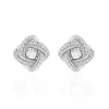 Histoire d'Or Boucles D'oreilles Puces Anasthase Argent Blanc Oxyde De Zirconium Clearance