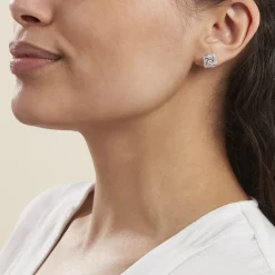 Histoire d'Or Boucles D'oreilles Puces Anasthase Argent Blanc Oxyde De Zirconium Clearance