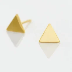 Histoire d'Or Boucles D'oreilles Puces Anne-berengere Triangle Or Jaune Hot