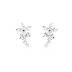 Histoire d'Or Boucles D'oreilles Puces Argent Blanc Florencio Oxydes De Zirconium Sale