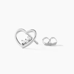Histoire d'Or Boucles D'oreilles Puces Argent Blanc Shelan Oxydes De Zirconium Outlet
