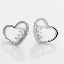 Histoire d'Or Boucles D'oreilles Puces Argent Blanc Shelan Oxydes De Zirconium Outlet