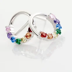 Histoire d'Or Boucles D'oreilles Puces Argent Blanc Giustino Oxydes De Zirconium Hot