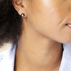 Histoire d'Or Boucles D'oreilles Puces Alper Or Jaune Perle De Culture De Tahiti Hot