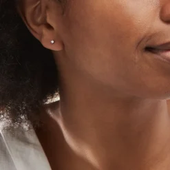 Histoire d'Or Boucles D'oreilles Puces Aphrodite or blanc diamant Clearance