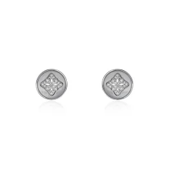Histoire d'Or Boucles D'oreilles Puces Alexine Argent Blanc Oxyde De Zirconium Sale