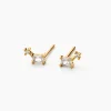 Histoire d'Or Boucles D'oreilles Puces Ashtad Or Jaune Oxyde De Zirconium Hot
