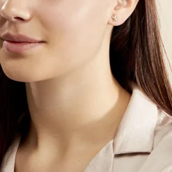 Histoire d'Or Boucles D'oreilles Puces Alphonsine Etoile De Mer Or Jaune New