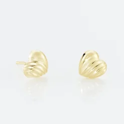 Histoire d'Or Boucles D'oreilles Puces Anne-maudae C艙urs Or Jaune Clearance